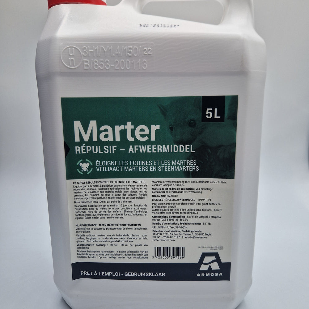 Marter. Produit répulsif anti-fouines (bidon 5 litres)